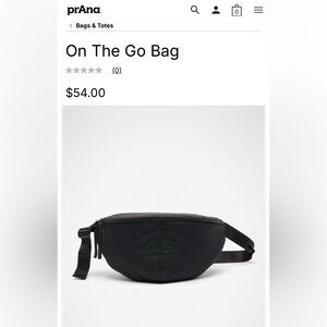 Black Prana crossbody Bag